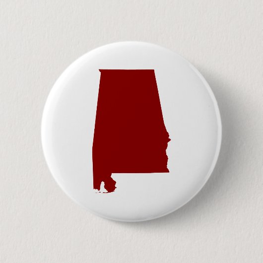 Donkerrood Alabama Vorm Ronde Button 5,7 Cm (Voorkant)