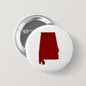 Donkerrood Alabama Vorm Ronde Button 5,7 Cm (Voorkant /achterkant)