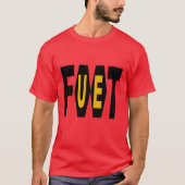 Donkerrood basisshirt Design FOOT UE T-shirt (Voorkant)