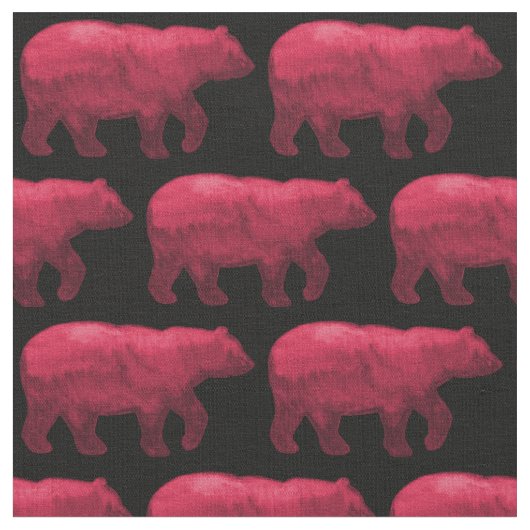 Donkerrood Beer op zwart weefsel H Stof (Close Up)