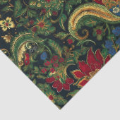 Donkerrood & Blauw Bloemen Chinoiserie Decoupage Tissuepapier (Detail)