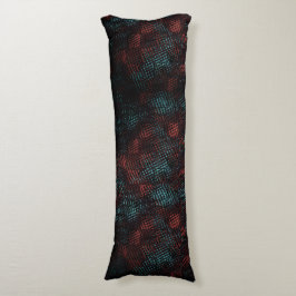 Donkerrood, blauw, gekruiste krassen, vierkant of  lichaamskussen