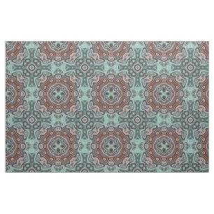 Donkerrood Blauwgroen blauw Bali-batikpatroon Stof