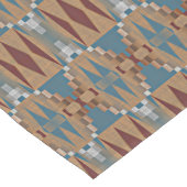 Donkerrood Blauwgroen Blauw Taupe Bruin Tribal Moz Lange Tafelloper (Hoek)