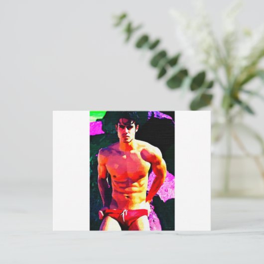 Donkerrood Briefkaart (Staand voorkant)