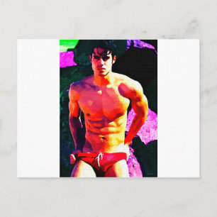 Donkerrood Briefkaart