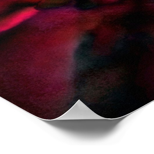 Donkerrood caleidoscoop poster (Hoek)