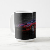 Donkerrood corvette Z06 Koffiemok (Voorkant links)