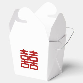 Donkerrood dubbel geluk - elegant bedankdoosjes