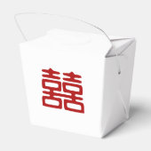 Donkerrood dubbel geluk - elegant bedankdoosjes (Achterkant)