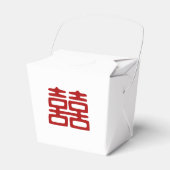 Donkerrood dubbel geluk - elegant bedankdoosjes (Voorkant Zijde)