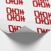 Donkerrood dubbel geluk - elegant cadeaupapier (Hoek)