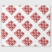 Donkerrood dubbel geluk - elegant cadeaupapier (Vlak)