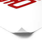 Donkerrood dubbel geluk - elegant foto afdruk (Hoek)