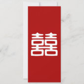 Donkerrood dubbel geluk - Fancy Kaart (Achterkant)