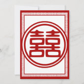 Donkerrood dubbel geluk - Fancy Kaart (Voorkant)