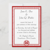 Donkerrood dubbel geluk - Fancy Kaart (Achterkant)