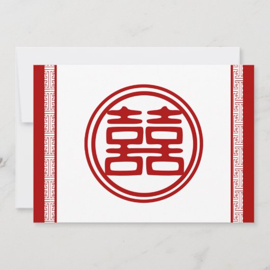 Donkerrood Dubbel Geluk - Fantasie Kaart (Voorkant)