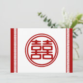 Donkerrood Dubbel Geluk - Fantasie Kaart (Staand voorkant)