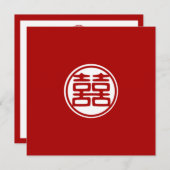 Donkerrood Dubbel Geluk - Rond Kaart (Voorkant / Achterkant)