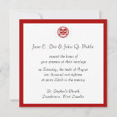 Donkerrood Dubbel Geluk - Rond Kaart (Achterkant)