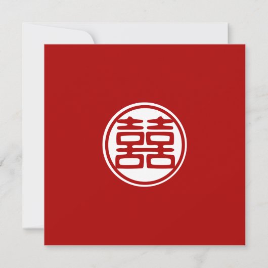 Donkerrood Dubbel Geluk - Rond Kaart (Voorkant)