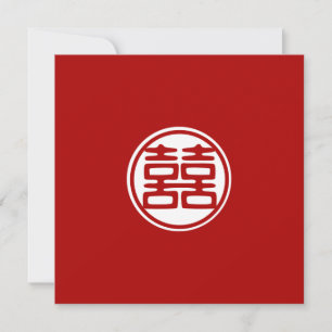 Donkerrood dubbel geluk - rond kaart