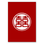 Donkerrood dubbel geluk - rond kaart (Achterkant)