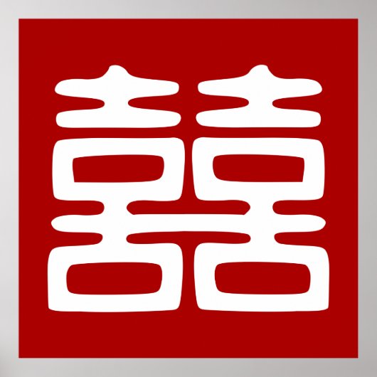 Donkerrood dubbel geluk - Vet Poster (Voorkant)