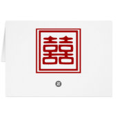 Donkerrood dubbel geluk - vierkant (Achterkant Horizontaal)