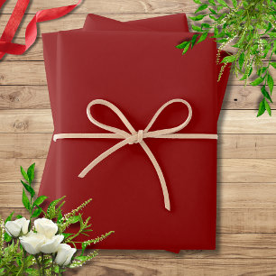 Donkerrood effen kleur   Klassiek   Elegant Inpakpapier Vel