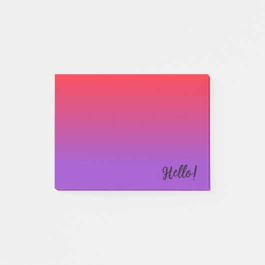 Donkerrood en donkerpaars verloop post-it® notes (Voorkant)