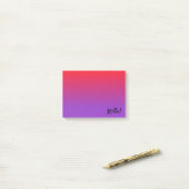 Donkerrood en donkerpaars verloop  post-it® notes (Op bureau)