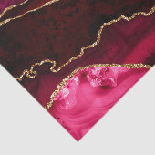 Donkerrood en goudkleurig kiezelgrijs tissuepapier (Detail)