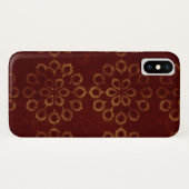 Donkerrood en goudventilator Case-Mate iPhone case (Achterkant (horizontaal))