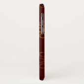 Donkerrood en goudventilator Case-Mate iPhone case (Achterkant/links)