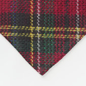 Donkerrood en groen kerstplaid fleece deken (Hoek)