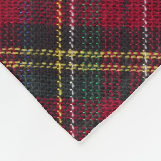 Donkerrood en groen kerstplaid fleece deken (Hoek)