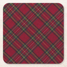 Donkerrood en groen kerstplaid