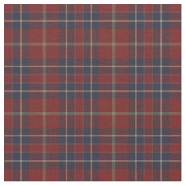 Donkerrood en marineblauw rustiek geruite stof