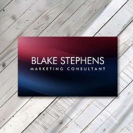 Donkerrood en Navy Blue Corporate Gradient Visitekaartje