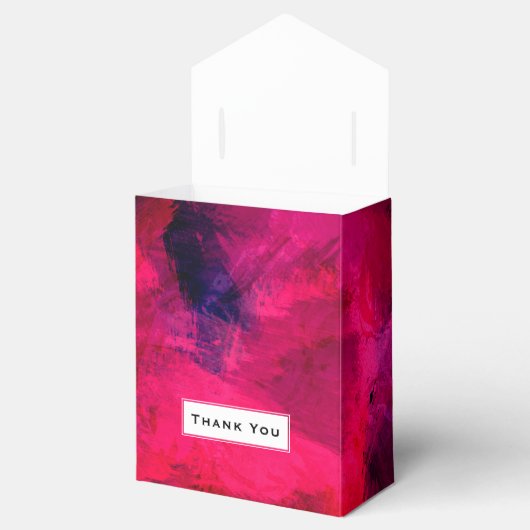 Donkerrood en Paars Abstract bedankt Bedankdoosjes (Geopend)