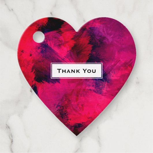 Donkerrood en Paars Abstract bedankt Bedankjes Labels (Voorkant)