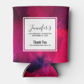 Donkerrood en Paars Abstracte dag Blikjeskoeler (Voorkant)