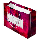 Donkerrood en Paars Abstracte dag Groot Cadeauzakje (Voorkant Gekanteld)