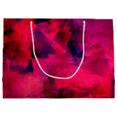 Donkerrood en Paars Abstracte dag Groot Cadeauzakje (Achterkant)