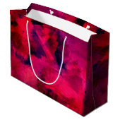 Donkerrood en Paars Abstracte dag Groot Cadeauzakje (Achterkant Gekanteld)