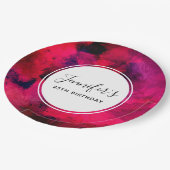 Donkerrood en Paars Abstracte dag Papieren Bordje (Gekanteld)