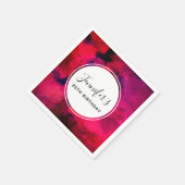 Donkerrood en Paars Abstracte dag Servet (Hoek)