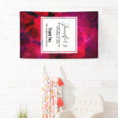 Donkerrood en Paars Abstracte dag Spandoek (Insitu)